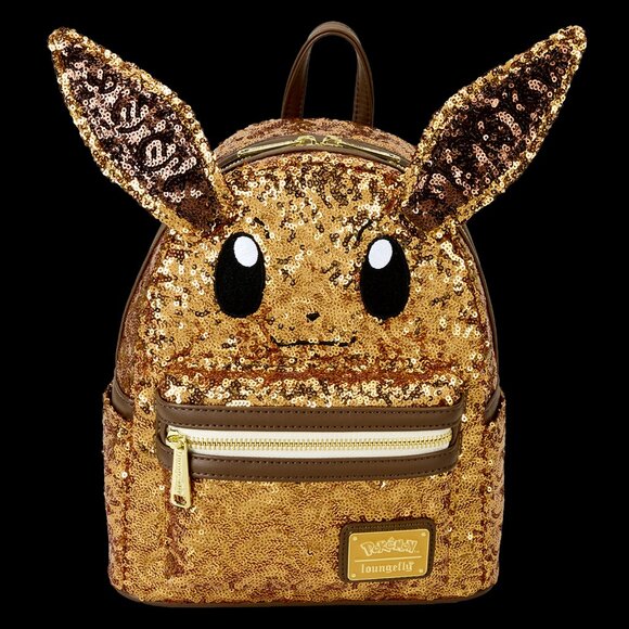 Loungefly Pokémon Exclusive Eevee Sequin Cosplay Mini Backpack NWT - Picture 5 of 5